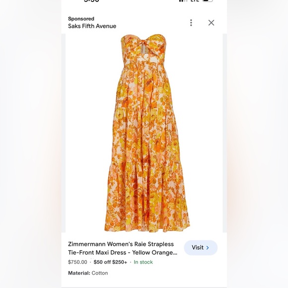 Zimmermann Dresses Zimmermann Floral Maxi Dress Poshmark